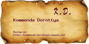 Kommenda Dorottya névjegykártya